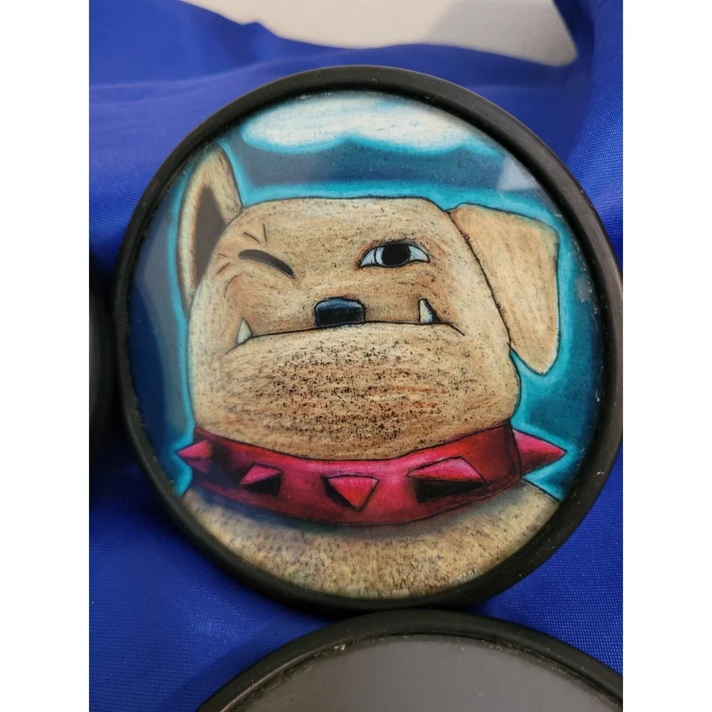 Dog Coasters Set of 4 Puppies Drinks Coasters for Coffee Table